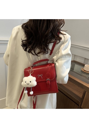 Lyon Basit Ve Taze Sırtçantası Kırmızısı Kırmızı