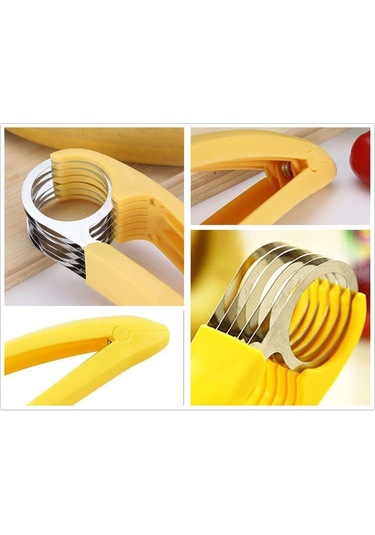 Mutfak Aletleri Muz Dilimleme Meyve Bıçağı Sebzeli Hotdog Salatalık Kesici Sarı