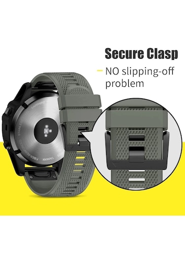 Sones Garmin Marq Athlete Gen 2 22mm Hızlı Açılan Silikon Saat Kordonu