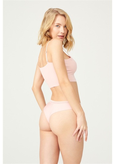 Basic Lazer Kesim File Lastikli Brezilya Külot 5'li Paket Renkli-8 Çok Renkli