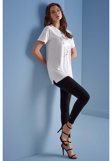 Dar Paça Siyah Penye Tayt SiYAH