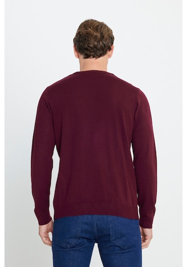 Altinyildiz Classics Erkek Bordo Standart Fit Normal Kesim Bisiklet Yaka Triko 4A4923100001BRDXXL Bordo