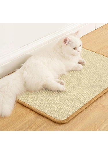 Homyl Kedi Tırmalama Matı Kaymaz Sisal Pet Malzemeleri L-80cmx50cm