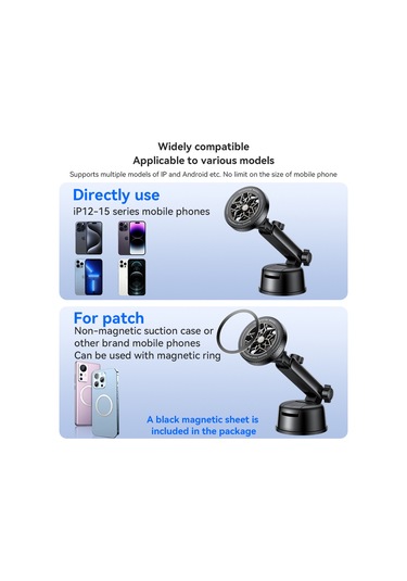 Yesıdo C266 Manyetik Araç Kontrol Paneli Telefon Tutucu Vantuz Dağı Cep Telefonu Standı