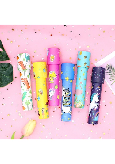 Geekyou Küçük Çocuklar İçin Döner Kağıtlı Renkli Periskop, Fen Eğitimi Oyuncak, Okul Mevlüt Hediyesi - 6 Adet Paket