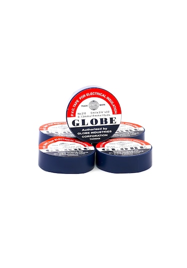 Globe Pvc Elektrik İzolasyon Bant "0.13x19x10yrds" Lacivert 10'lu Paket