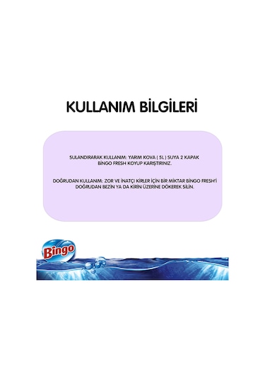 Bingo Fresh Ferah Evim Yüzey Temizleyici Ekonomi Paketi 4 x 2500 ML