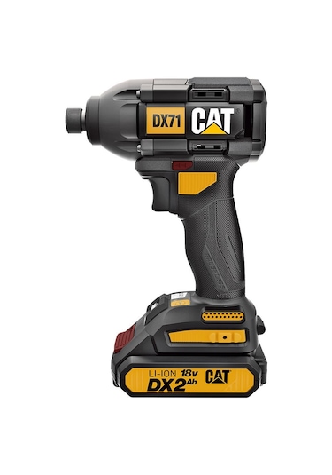 Cat DX71 18 Volt 2.0Ah Li-ion Çift Akülü 215 NM Kömürsüz Profesyonel Şarjlı Darbeli Tornavida