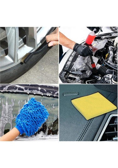 Xindoker 13 Parça Otomobil Temizlik Fırçası Seti - Jant, Lastik Ve Detaylı Temizlik Araçları - Ev Ve Araç İçin Çok Amaçlı Temizlik Takımı