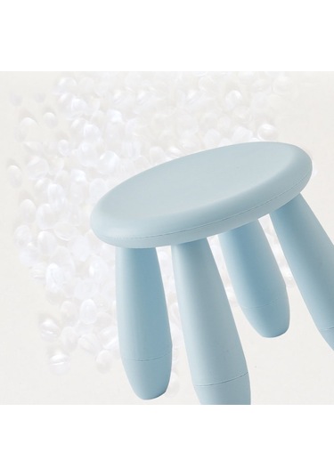 Sones Renkli Çocuk Taburesi Sandalye Bebek Taburesi Plastik Anaokulu Taburesi Açık Mavi