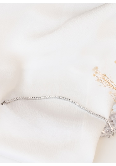 925 Ayar Gümüş Zirkon Taşlı Suyolu Bileklik