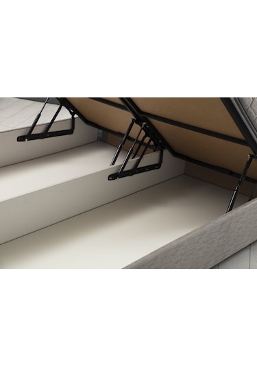 150x200 Motya Baza Başlık Yatak Seti - Açık Gri