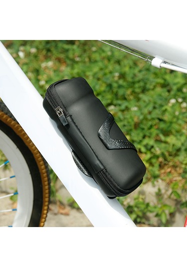 Qingmipy Bisiklet Araç Çantası, Dayanıklı Poliester Nilon, Hafif Ve Taşınabilir, Araçları Düzenle, Su Şişesi İçin De Kullanılabilir, Dağ Bisikleti Sürüş Gereci, Siyah, Küçük Boy Diğer