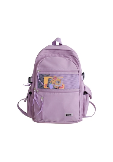 Lebeigo Kore Tarzı Basit Sırt Çantası Büyük Kapasiteli Sırt Beyaz