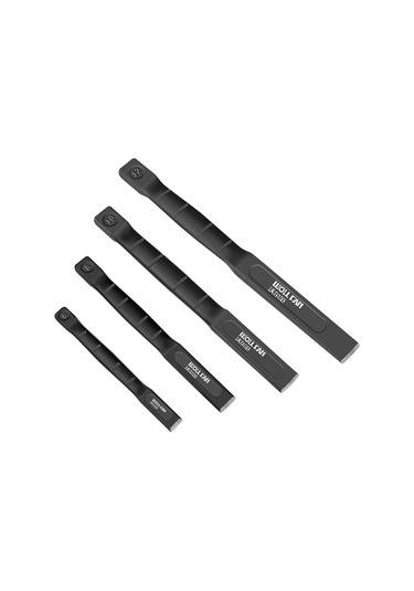 Shineyee Endüstriyel Sınıf Krom Vanadyum Çelik Bıçaklı, Sert Malzemeler İçin Kesici, 10" Siyah Oksit Flit Oyma Aleti