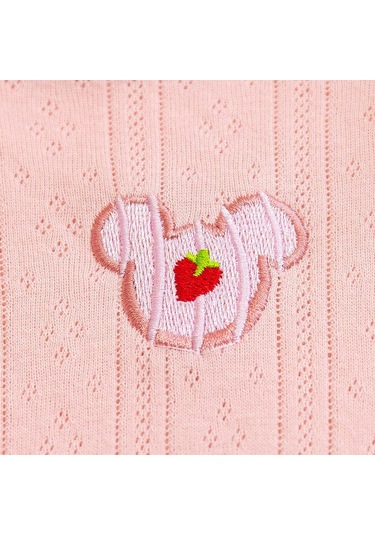 Pembe Kızların Ev Giyim Seti Çocuk Yaz Jartiyer Pijama Ince Kesit Bebek Yelek Klima Giyim Takım Elbise Ayı Nakış Pembe