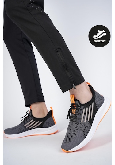 Muggo Ultraboost Unisex Ortopedik Günlük Garantili Yürüyüş Koşu Sneaker Spor Ayakkabı Füme