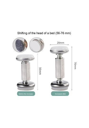 Yatak Çerçevesi Mobilya Sabit Braket Donanım Bağlantı Elemanları 56mm-76mm