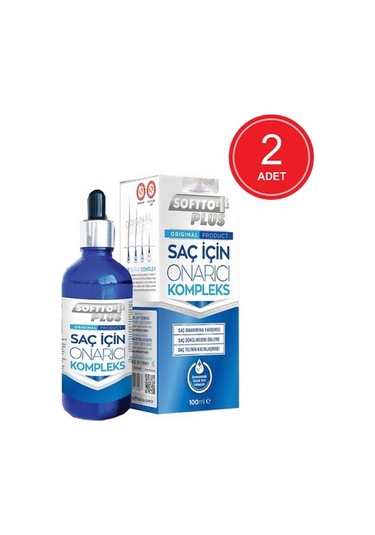 Softto Plus Saç Onarıcı Kompleks Mavi Losyon 2 x 50 ML