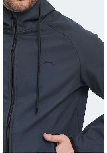 Slazenger Rangı Erkek Kapüşonlu Antrasit Mont & Kaban Antrasit