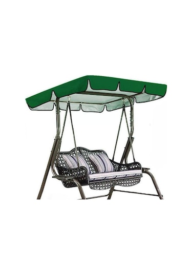 Koyu Yeşil Bahçe Salıncağı Gölgelik Değiştirme Uv Dayanıklı Su Geçirmez Kurulum Kaplamalı Oxford Kumaş Bahçe Salıncakları 56976256 Koyu Yeşil