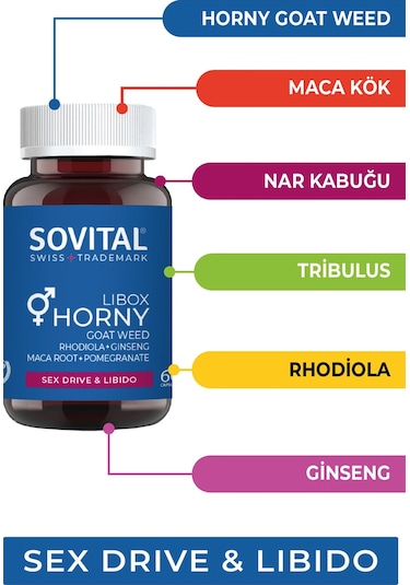 SOVİTAL Libox Güç Libido Ginseng Takviyeli 60 Adet 8682851193715