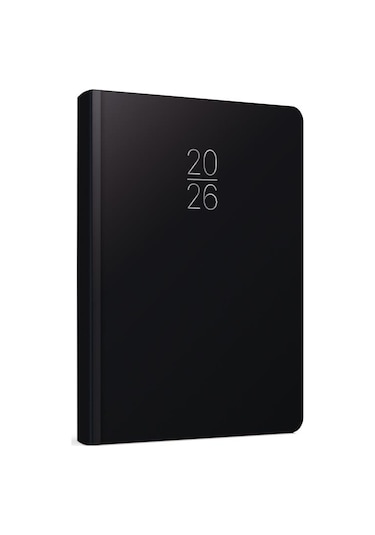 Gıpta 2026 Günlük Çizgili Ajanda 14x20 Cm 100-eck Siyah Siyah