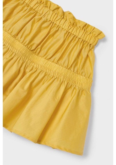 Kız Çocuk Etek Poplin Etek - Sarı Sarı