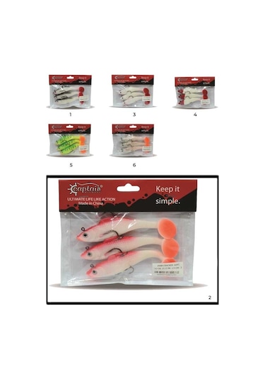 Captain 3567 Cracker Soft 10cm Levrek Turna Silikonu 3lü Set Sun