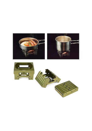 Dancemonkey Taşınabilir Kamp Ocaklığı - Katlanır Katı Alkol Ocağı - Renkli Kamp Sobası Çok Renkli