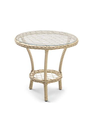 Zen Çay Seti Bahçe Ve Balkon Mobilyası Takımı 1+1+1+1+masa Krem