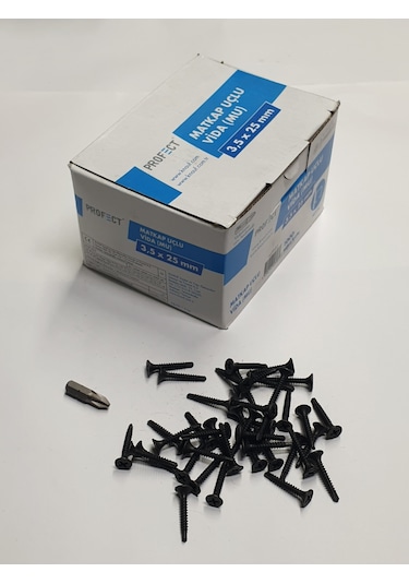 Knauf Profect Matkap Uçlu Alçıpan Vidası 3,5x25 Mm 3,5 x 25