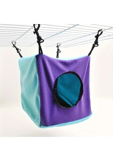 Elmpaly Mavi Mor Sıçan Sincap Sugar Glider Gine Domuzu Kuş Sıcak Yuva Küp Asılı Kafes