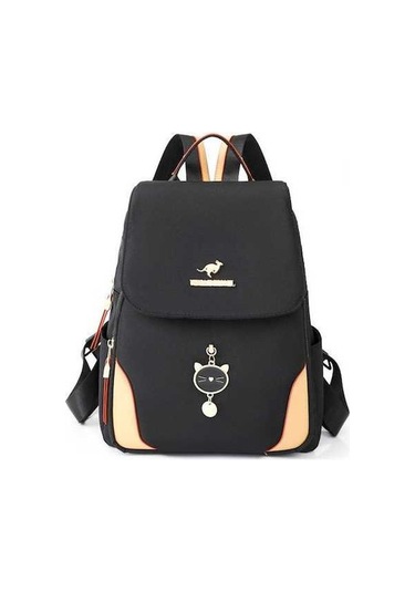 Luckydog Siyah Kadın Moda Çantalar, Su Geçirmez, Büyük Kapasiteli, Okul-seyahat Çantası Siyah