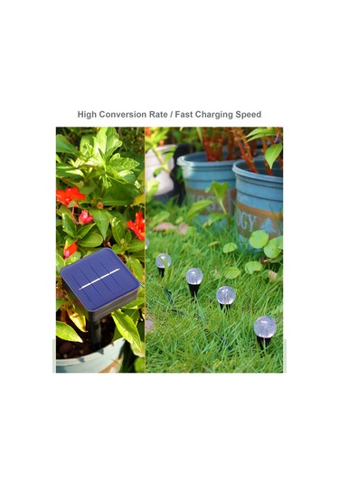 Güneş Kabarcıkları Çim Lambası Dize Seti 30 Işıklar Açık Peyzaj Çok Renkli