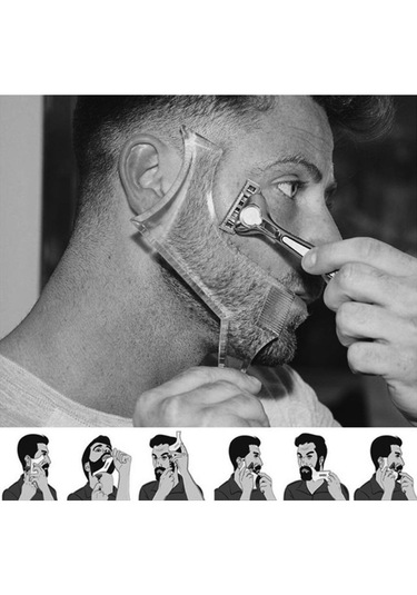 Suntek Erkek Sakal Şekillendirme Cetveli Yüz Saç Temizlemek