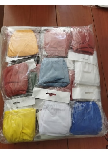 Karışık Renkli 100 Adet Esnek Kumaş Bez Havuz Bonesi Yüzücü Bonesi Mavi