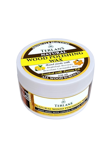 Terlans Doğal Ahşap Koruyucu Parlatıcı Vaks 250ml +Mikrofiber bez