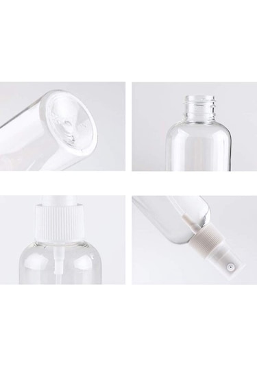 Güvenç Ambalaj 5 Adet - 50 ml Sprey Kapaklı Dezenfektan ve Kolonya Boş Şişesi