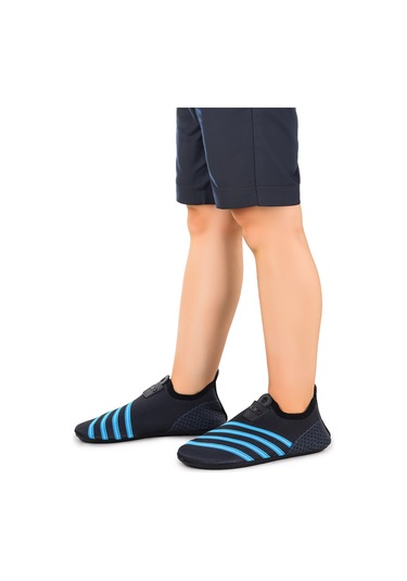 Kiko Kids Enigma Havuz Plaj Erkek Çocuk Deniz Ayakkabısı 7501 Siyah - Mavi Siyah - Mavi