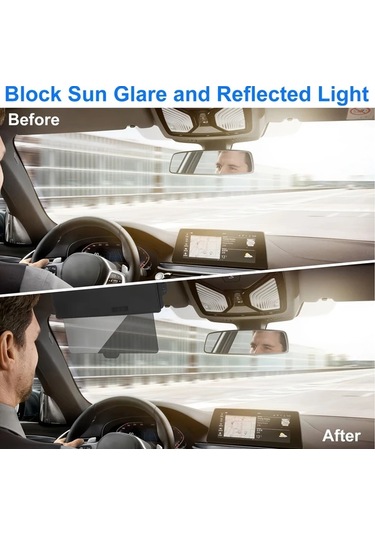 Chuangyinshop Siyah Ayarlanabilir Otomobil Güneşlik Uzatıcı - Anti Glare Uv Koruma Dayanıklı Pc/pp