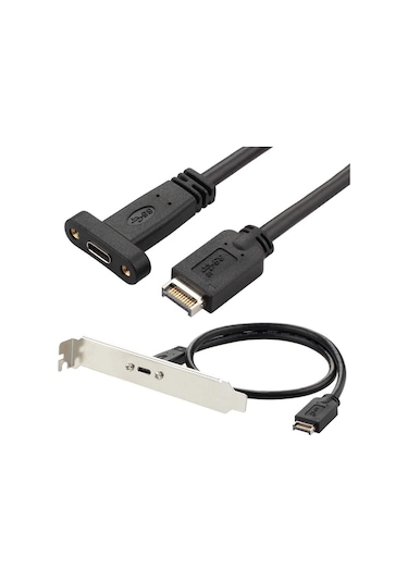 4661 Usb Type E To Type C Type-e To Type-c 20 Pin Çevirici Kablo