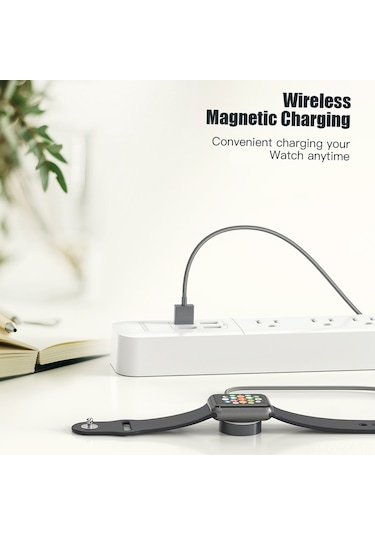 Yaozixa Gri Nilon Dokuma 0.3m  Saat Şarj Kablosu - Manyetik, Dayanıklı, Hızlı Şarj, Taşınabilir Aksesuar