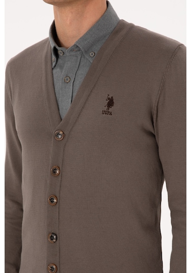 U.s. Polo Assn. Erkek Vizon Hırka Triko 50313702-vr052 Vizon