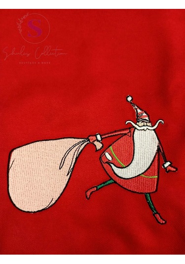 Noel Baba Nakışlı Çam Ağacı Örtüsü 90cm