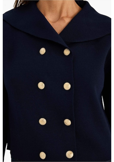 Defacto Regular Fit Şal Yaka Triko Hırka G7961ax26spnv131 Lacivert-nv131