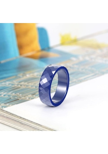 Dancemonkey Yüzük Unisex Solmamış Seramik Nano Kesimli Geniş Çift Beyaz 9 Tc - Dayanıklı Ve Şık Seramik Yüzük Modelleri Beyaz