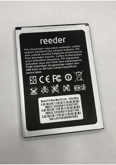 Reeder P13 Blue Max Pro Lite Batarya