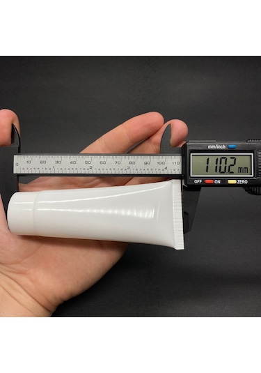 Beyaz Boş Krem Tüpü 50ml , Vidalı Kapaklı Merhem Tüpü , Beyaz Lipgloss Tüp 50 Ml X 3 Adet