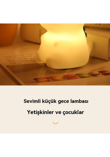 Aurora Silikon Gece Lambasıçocuk Tutam Dekompresyon Oyuncak Dinozor Tek Bnoynuzlu At Odasıuyku Gece Lambasıocuk Eğlencesi Beyaz